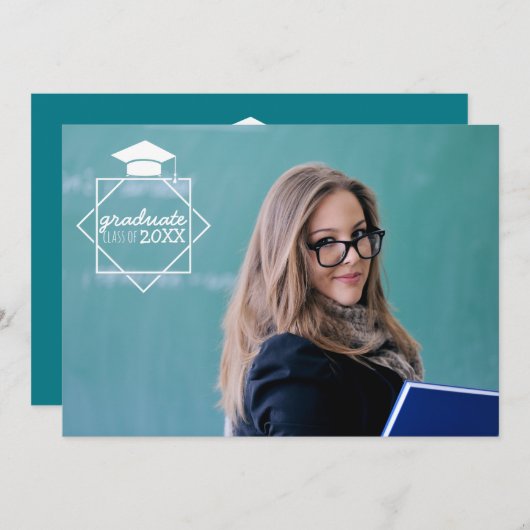 Afstuderen klasse van de Fotouitnodigingen Kaart (Voorkant / Achterkant)