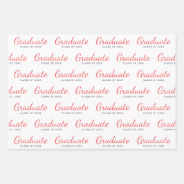 Afstuderen Klasse van Eenvoudig Modern Afstuderen Inpakpapier Vel