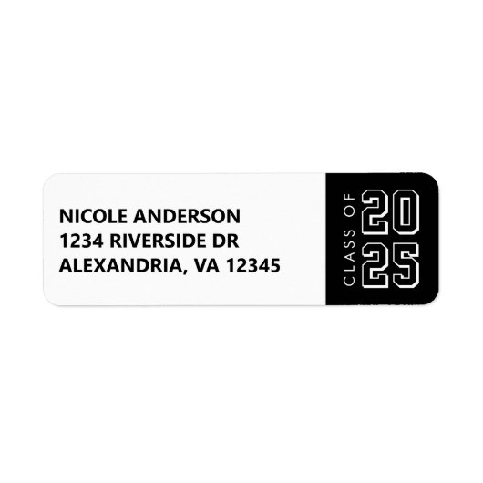 Afstuderen klasse van etiket (Voorkant)