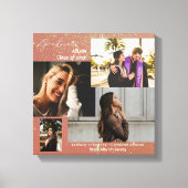 Afstuderen klasse van fotocollage roze glitter canvas afdruk (Voorkant)