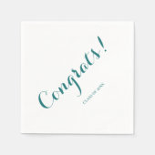 Afstuderen "Klasse van" Gefeliciteerd Green Servet (Voorkant)