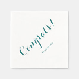 Afstuderen "Klasse van" Gefeliciteerd Green Servet