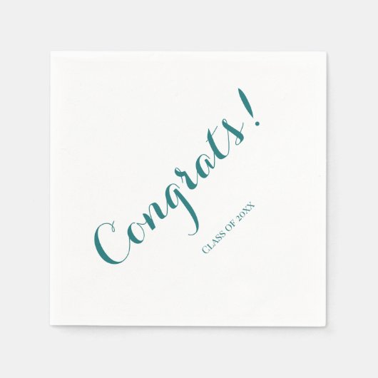 Afstuderen "Klasse van" Gefeliciteerd Green Servet (Voorkant)