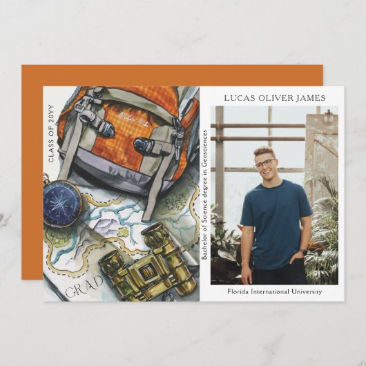 Afstuderen Klasse van Geografie Wetenschap (Voorkant / Achterkant)