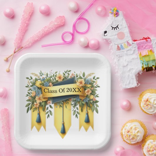Afstuderen klasse van Gepersonaliseerd Papieren Bordje (Feest)