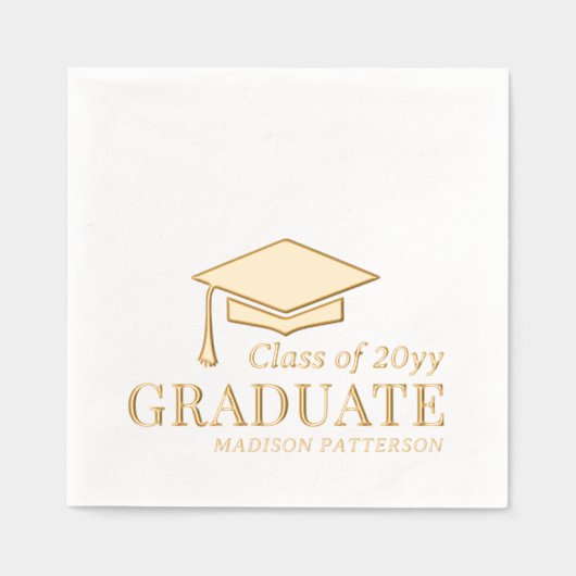 Afstuderen klasse van gepersonaliseerde naam Afstu Folie Servetten (Voorkant)