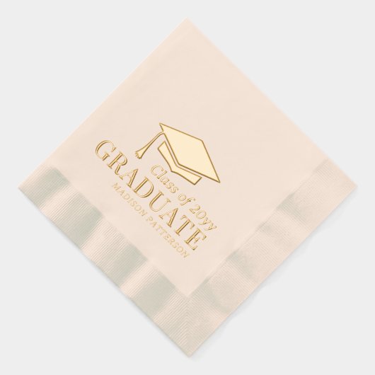 Afstuderen klasse van gepersonaliseerde naam Afstu Folie Servetten (Rechts)