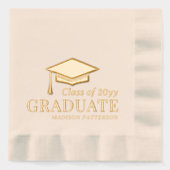 Afstuderen klasse van gepersonaliseerde naam Afstu Folie Servetten (Voorkant)