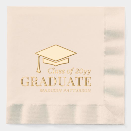 Afstuderen klasse van gepersonaliseerde naam Afstu Folie Servetten (Voorkant)