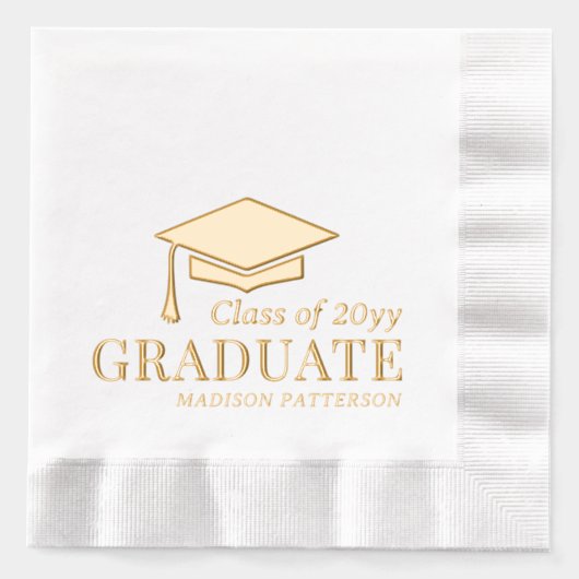 Afstuderen klasse van gepersonaliseerde naam Afstu Folie Servetten (Voorkant)
