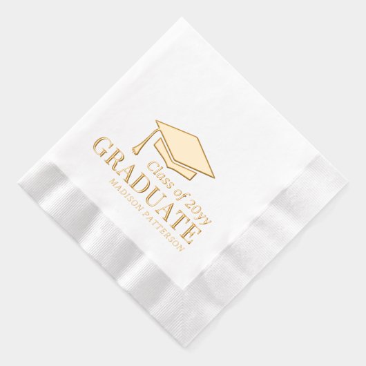 Afstuderen klasse van gepersonaliseerde naam Afstu Folie Servetten (Rechts)