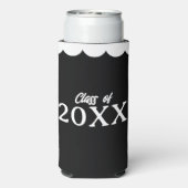 Afstuderen Klasse van Gepersonaliseerde Zwart-Wit Seltzer Blikjeskoeler (Seltzer Achterkant)