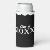Afstuderen Klasse van Gepersonaliseerde Zwart-Wit Seltzer Blikjeskoeler (Seltzer Voorkant)