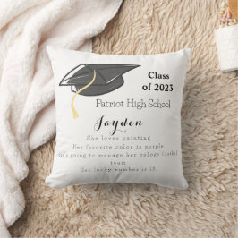 Afstuderen Klasse van het Afstudeerder Fact Pet Aa Kussen