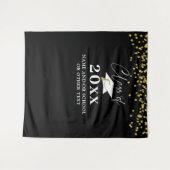 Afstuderen KLASSE VAN JAAR Confetti Foto achtergro Wandkleed (Voorkant (horizontaal))