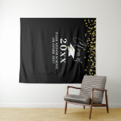 Afstuderen KLASSE VAN JAAR Confetti Foto achtergro Wandkleed (In Situ (horizontaal))