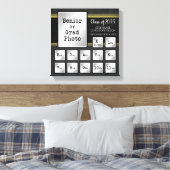 Afstuderen Klasse van | K-12 foto's | Zwart & Goud Canvas Afdruk (Insitu (Slaapkamer))