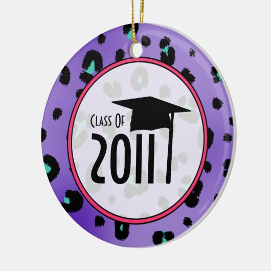 Afstuderen Klasse van Paarse luipaard 2011 Keramisch Ornament (Links)