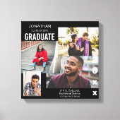 Afstuderen klasse van Photo Collage 2 Canvas Afdruk (Voorkant)