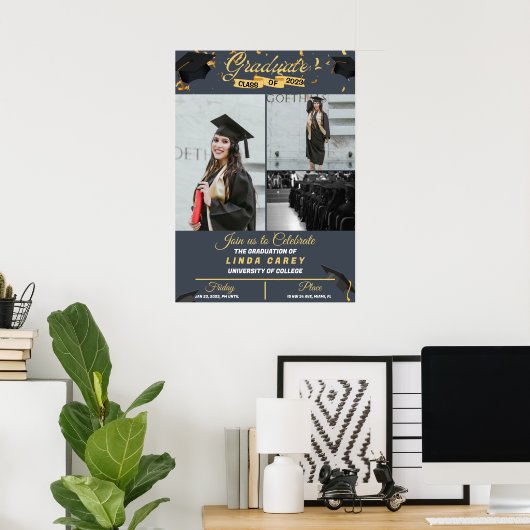 Afstuderen klasse van poster (Thuiskantoor)