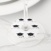 Afstuderen klasse van wijnglaslabel (Dichtbij)