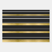 Afstuderen Klasse van Zwart Goud Stijlvol Patroon Inpakpapier Vel (Voorkant 2)