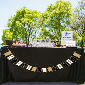 Afstuderen Klasse van Zwart Wit & Gouden Glitter Vlaggetjes