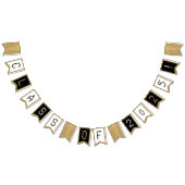 Afstuderen Klasse van Zwart Wit & Gouden Glitter Vlaggetjes (Alle)