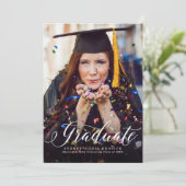 Afstuderen klassiek afstuderen van de manuscriptfo aankondiging (Staand voorkant)