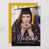 Afstuderen klassiek afstuderen van de manuscriptfo aankondiging (Voorkant / Achterkant)