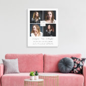 Afstuderen Klassiek Moderne foto-collage Canvas Afdruk (Insitu (Woonkamer))