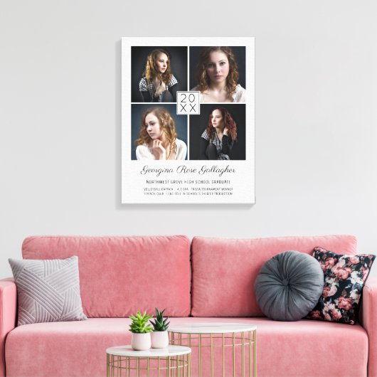 Afstuderen Klassiek Moderne foto-collage Canvas Afdruk (Insitu (Woonkamer))