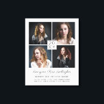 Afstuderen Klassiek Moderne foto-collage Canvas Afdruk<br><div class="desc">Zet je schoolherinneringen op het scherm met deze aangepaste, moderne fotocollage. Het ontwerp bevat ruimte voor vier foto's van uw afstudeerder, samen met het jaar in het midden. Hieronder, omvat de naam van uw afgestudeerde in elegant manuscript, de schoolnaam, en verwezenlijkingen. Gebruik de gemakkelijke sjablonen om zich aan te passen....</div>