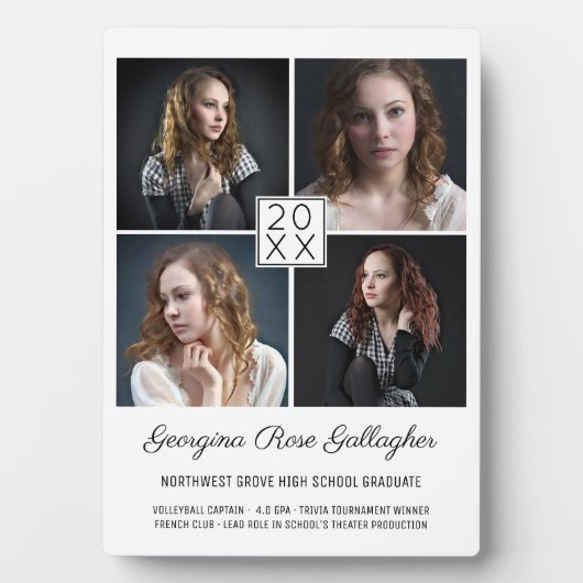 Afstuderen Klassiek Moderne foto-collage Fotoplaat (voorkant)