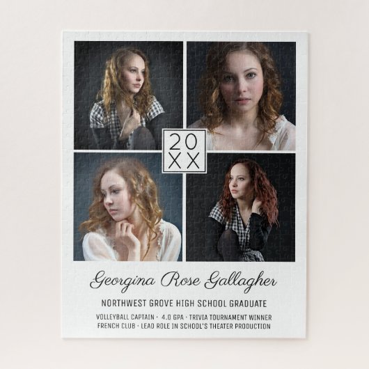 Afstuderen Klassiek Moderne foto-collage Legpuzzel (Verticaal)