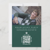 Afstuderen Klassieke foto Donkergroene Laurel Leav Kaart (Achterkant)