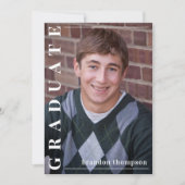 Afstuderen Klassieke foto Simple Laureate Paars Kaart (Voorkant)