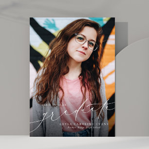 Afstuderen klassieke fotoaankondiging