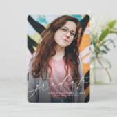 Afstuderen klassieke fotoaankondiging (Staand voorkant)