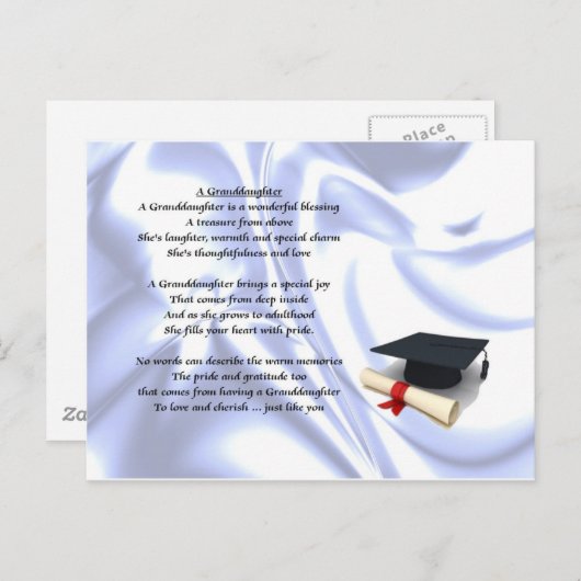 Afstuderen kleindochter briefkaart (Voorkant / Achterkant)