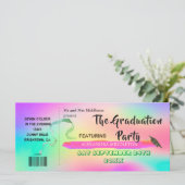 Afstuderen Kleurrijke Festivalticket Uitnodiging (Staand voorkant)