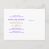 Afstuderen kleurrijke middelbare school afstudeerd uitnodiging briefkaart (Achterkant)