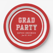 Afstuderen Kleurvariatie bewerkbare achtergrond Papieren Bordje (Voorkant)