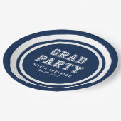 Afstuderen Kleurvariatie bewerkbare achtergrond Papieren Bordje (Gekanteld)