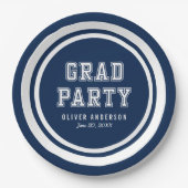 Afstuderen Kleurvariatie bewerkbare achtergrond Papieren Bordje (Voorkant)