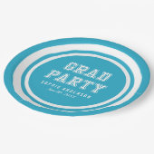 Afstuderen Kleurvariatie bewerkbare achtergrond Papieren Bordje (Gekanteld)