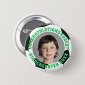 Afstuderen kleuterschool gefeliciteerd Photo Socce Ronde Button 5,7 Cm (Voorkant /achterkant)