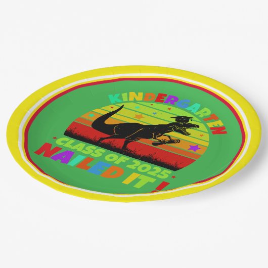 Afstuderen Kleuterschool Klasse 2025 Papieren Bordje (Gekanteld)