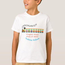 Afstuderen kleuterschool Kleurrijke Train T-shirt