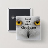AFSTUDEREN knop PROUD EN WISE Vierkante Button 5,1 Cm (Voorkant /achterkant)